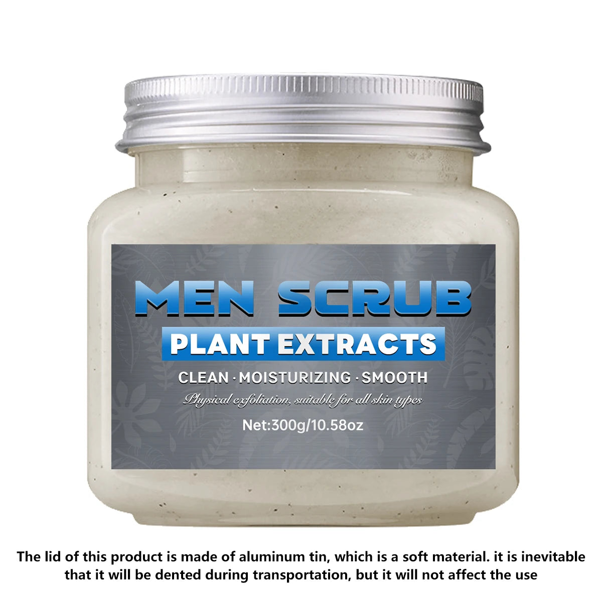 SUYARUN Men's Body Scrub Exfoliator - Deep Cleansing Exfoliation, Oil Control, Dead Skin Removal with Natural Charcoal. Peaceful Pleasures Health and Wellness 300g