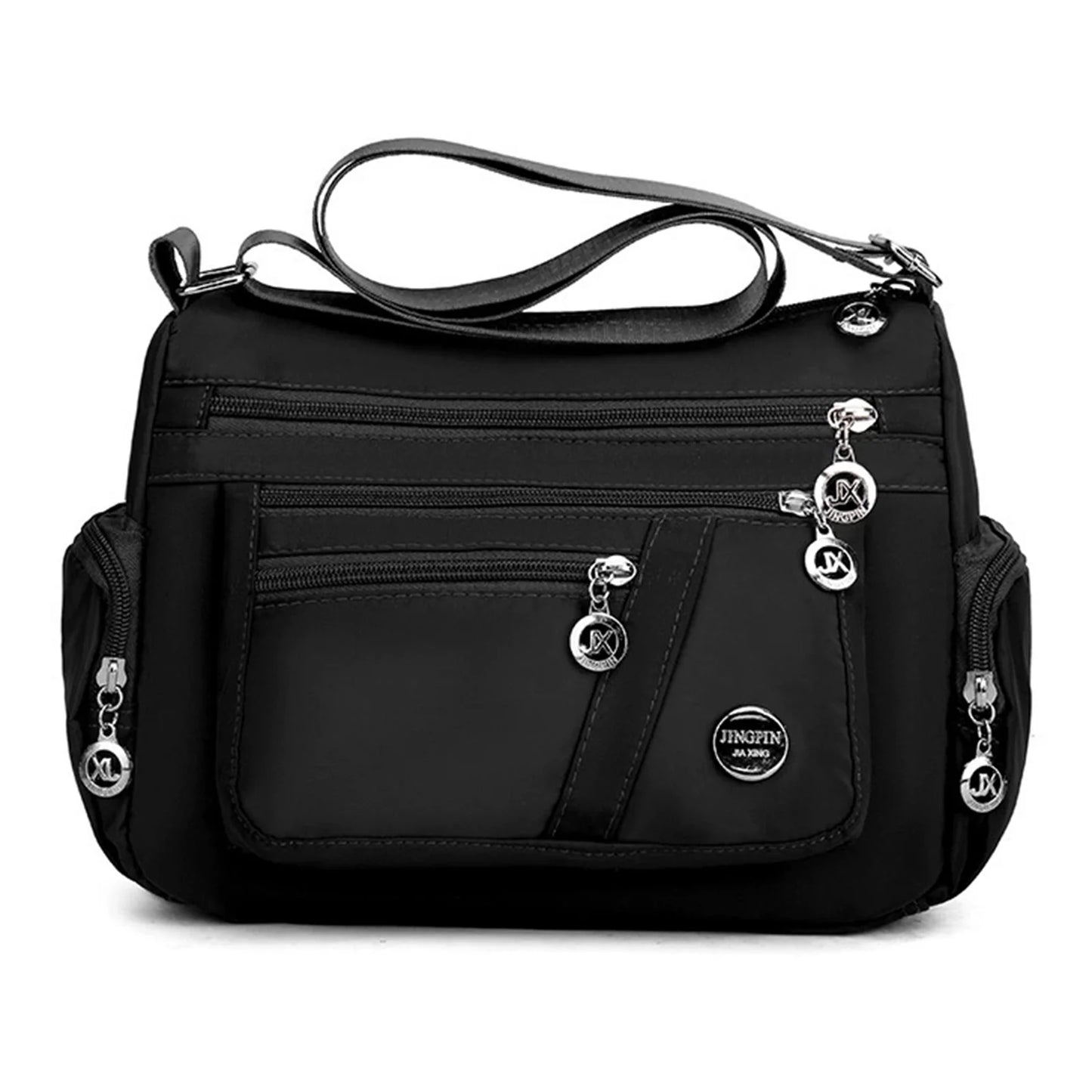Women's Multi-Layer Shoulder Bag Large-capacity Shoulder Mobile Phone Bag for Shopping Dating Quick Out Peaceful Pleasures Health and Wellness black