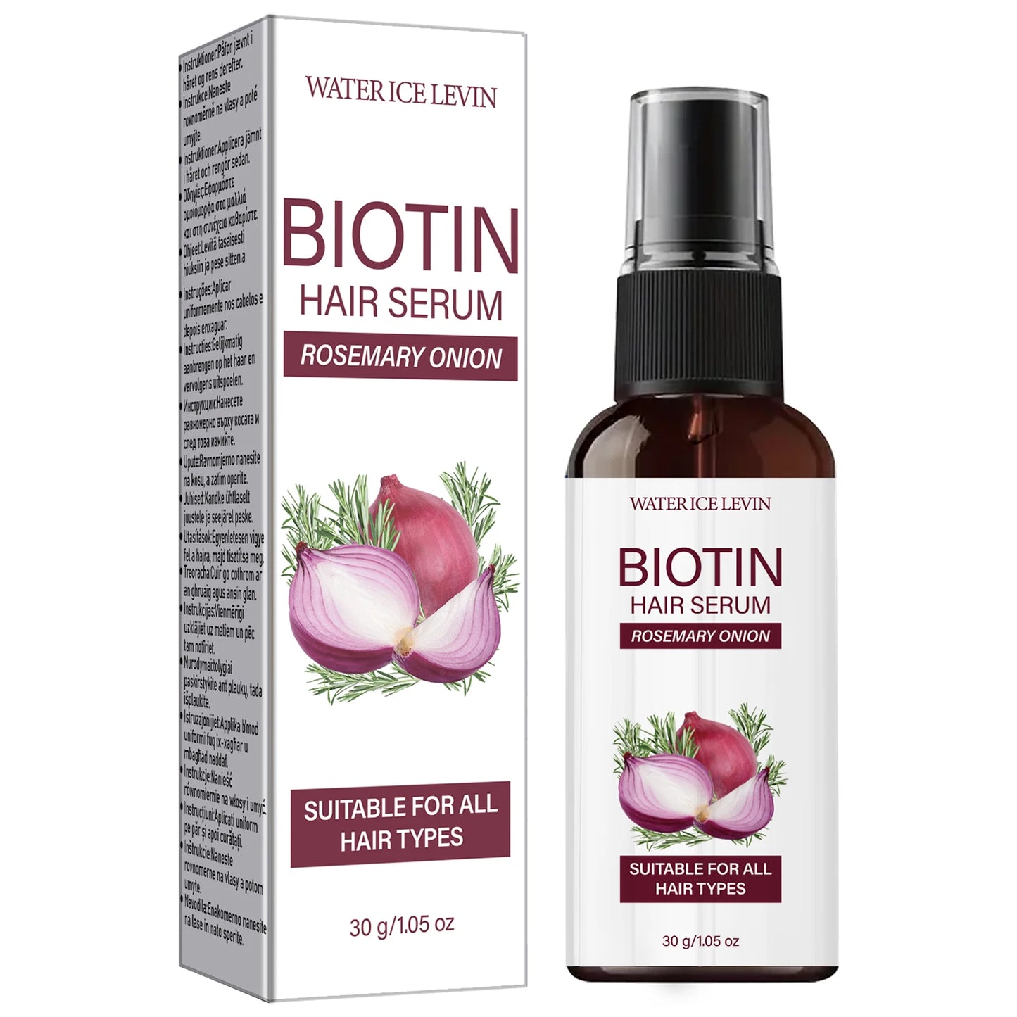Biotin Rosemary Onion Hair Growth Serum | All Hair Types Hair Growth Serum Peaceful Pleasures Health and Wellness Nourishing