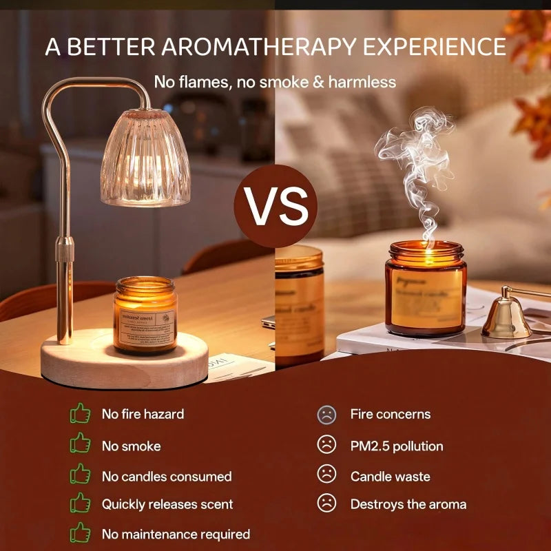 RUNTOIN 35W Dimmable Candle Warmer Lamp – Adjustable Height