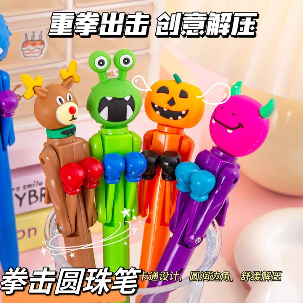Funny Boxing Ballpoint Pen Blue Ink Creative Pumpkin Monster Santa