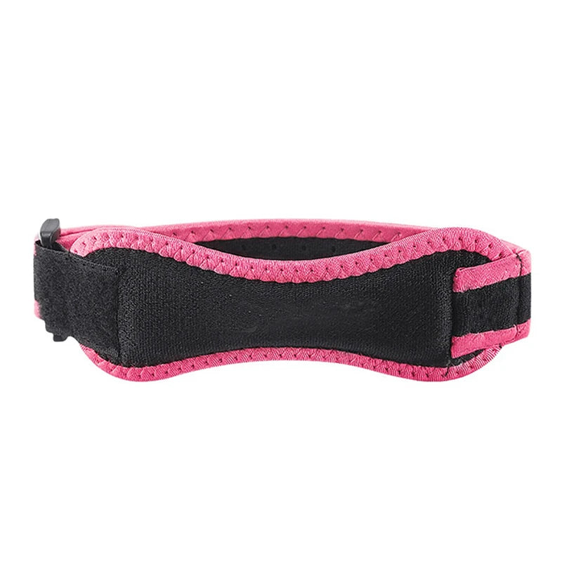 Adjustable Eva Soft Pad Knee Strap Patella Tendon Protector Running Cycling Gym Sports Knee Support Compression Wrap Unisex Pain Peaceful Pleasures Health and Wellness Rose red