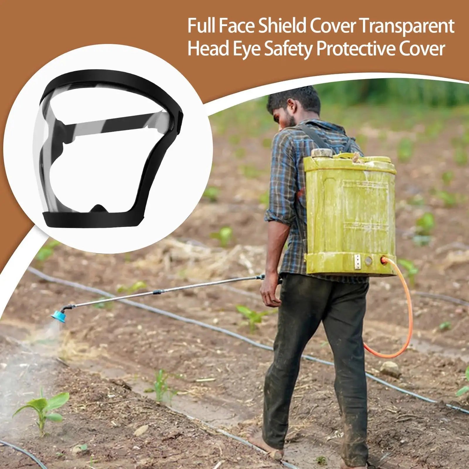 High Definition Anti Fog Face Cover Full Face Transparent Protection Mask Heat Resistant Facial Shield for Home Kitchen Work Peaceful Pleasures Health and Wellness