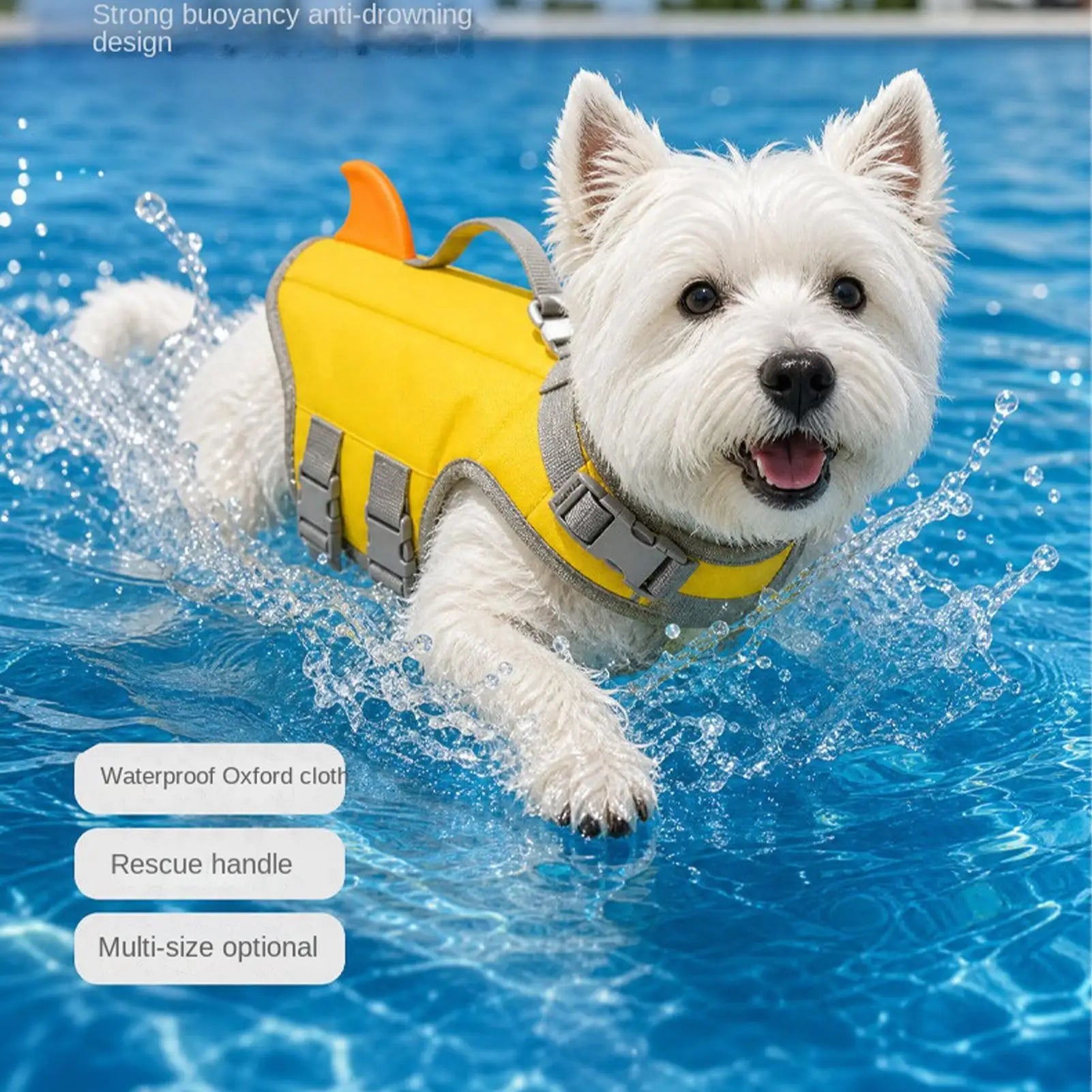 Dog Life Jacket Adjustable High Buoyancy Waterproof Dog Floating Vest Water Jacket For Puppy Small Medium Pet Pool Outdoor Lake Peaceful Pleasures Health and Wellness