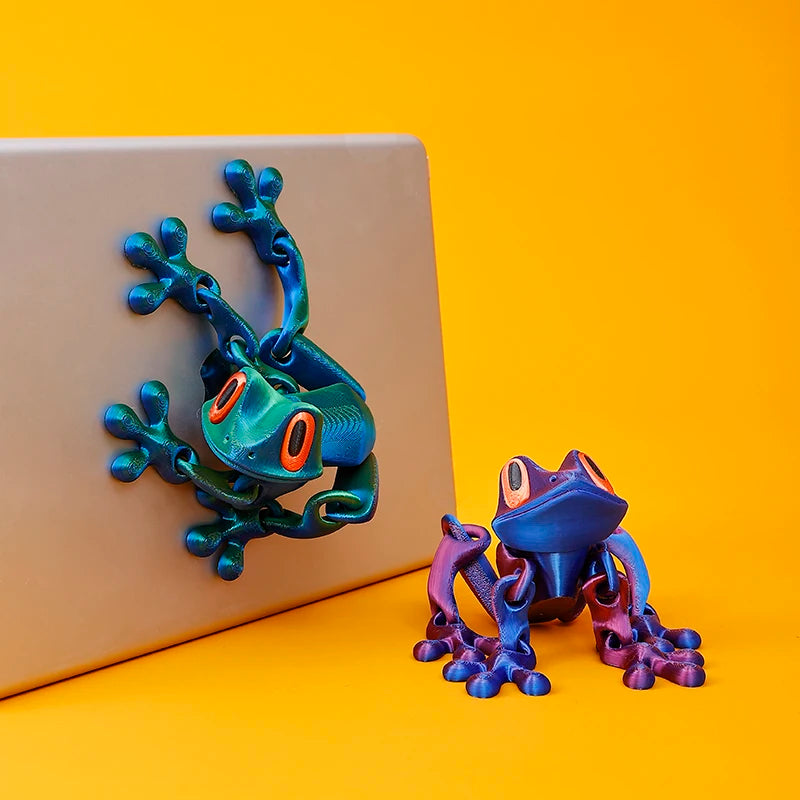 3D Printed Magnetic Frog Fridge Magnet Movable Joint mobility Glow in Dark Dragon Toy Fashionable Home decoration supplies Peaceful Pleasures Health and Wellness