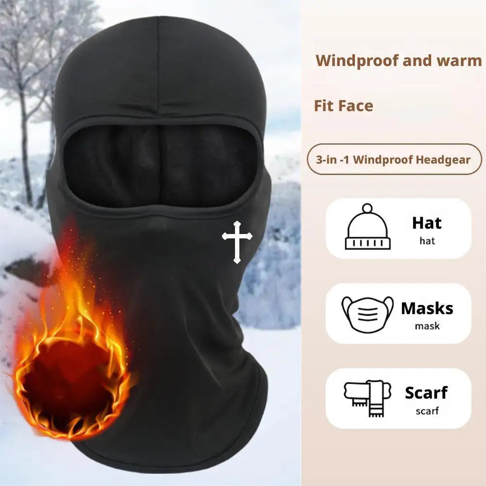 Christian Cross Balaclava Full Face Mask | Breathable Ski Mask Balaclava Face Mask Peaceful Pleasures Health and Wellness