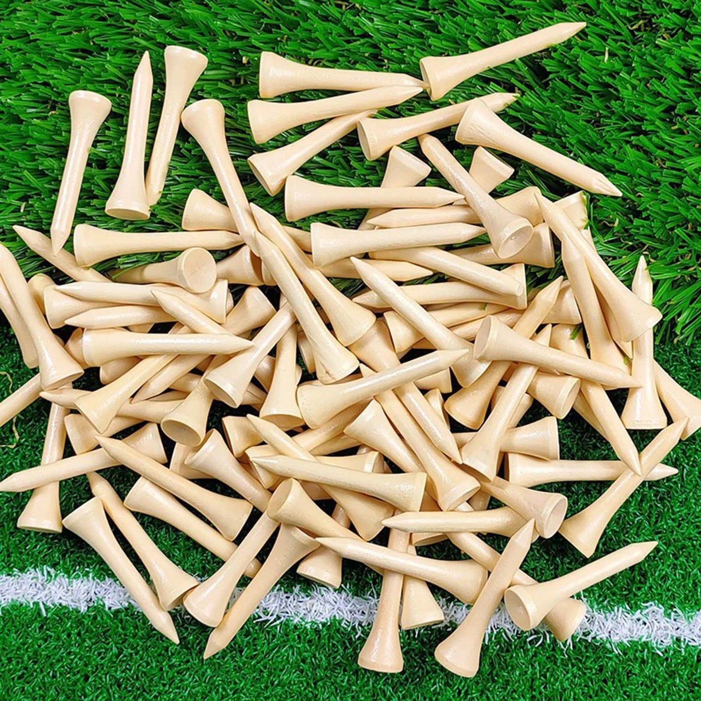 100pcs Wooden Practical Design Serviceable Craftsmanship Tee Essential Accessory for Golf Peaceful Pleasures Health and Wellness