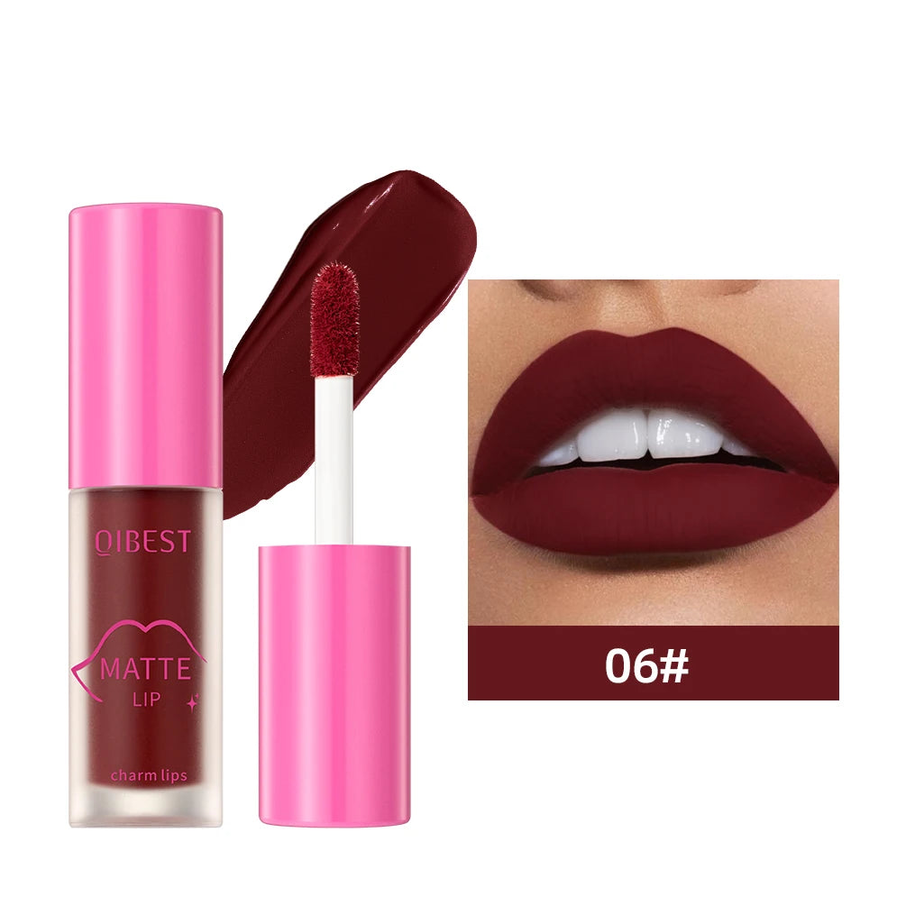 8 Colors Matte Light Liquid Lipstick Waterproof Velvet Nude Lip Gloss Sexy Red Brown Pigments Makeup Long Lasting Lipgloss Tint Peaceful Pleasures Health and Wellness 06