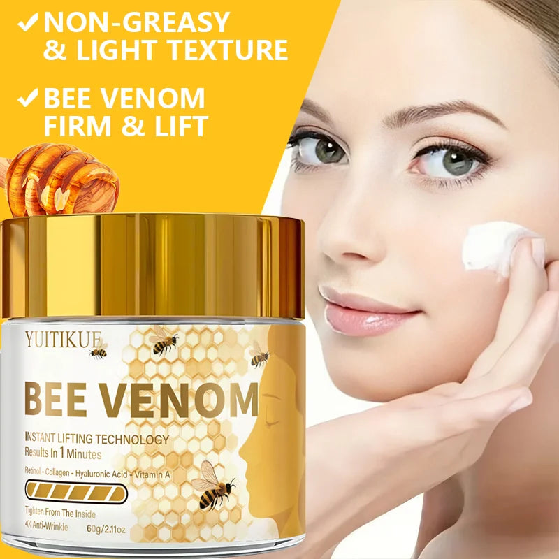 YUITIKUE Bee Venom Face Cream 60g | Lift, Firm & Anti-Wrinkle Anti-Aging Face Cream Peaceful Pleasures Health and Wellness