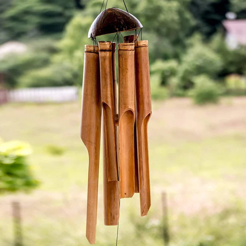 Bamboo Wind Chimes – Outdoor Garden Patio Wall Hanging Decor