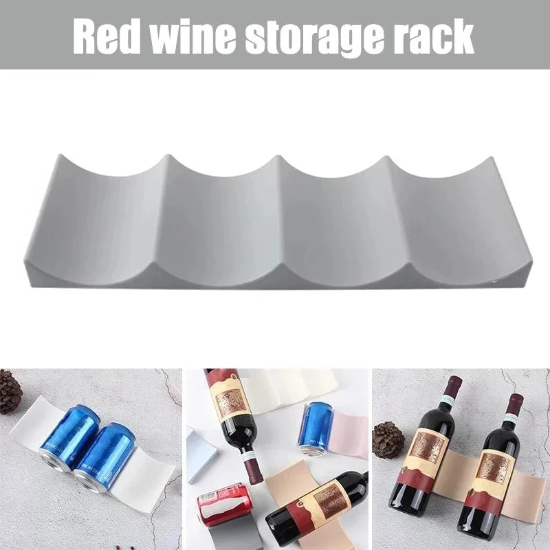 Fridge Cabinet Space Saver Can Organizer Beer Bottle Rack Stacker Stackable Bottle Holder Stacking Mat For Countertop & Cabinet Peaceful Pleasures Health and Wellness