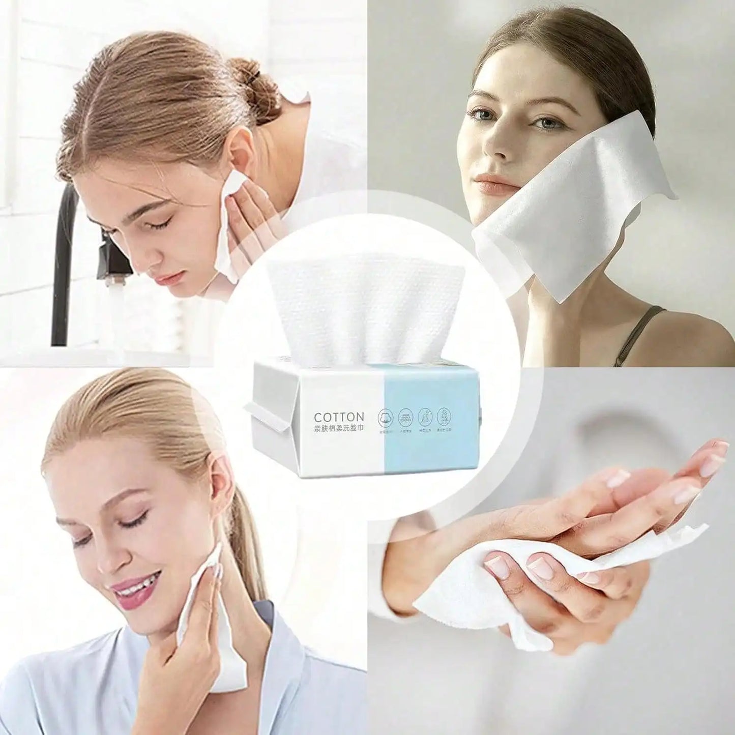 Disposable Face Towels – Wet & Dry Use for Sensitive Skin