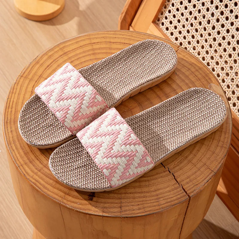 Women's Linen Flip-Flop Slippers | Breathable Summer Sandals