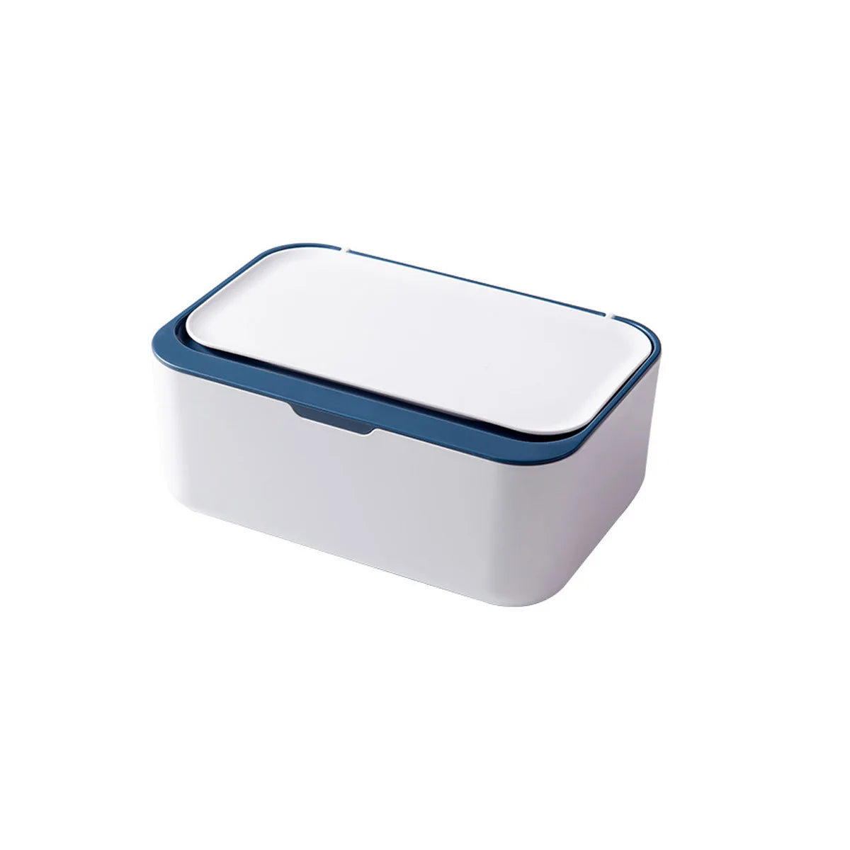 1Pcs Wet Wipes Dispenser with Lid Dustproof Tissue Storage Box for Home Office Wet Tissue Mask Storage Box Desktop Organizer Peaceful Pleasures Health and Wellness Blue