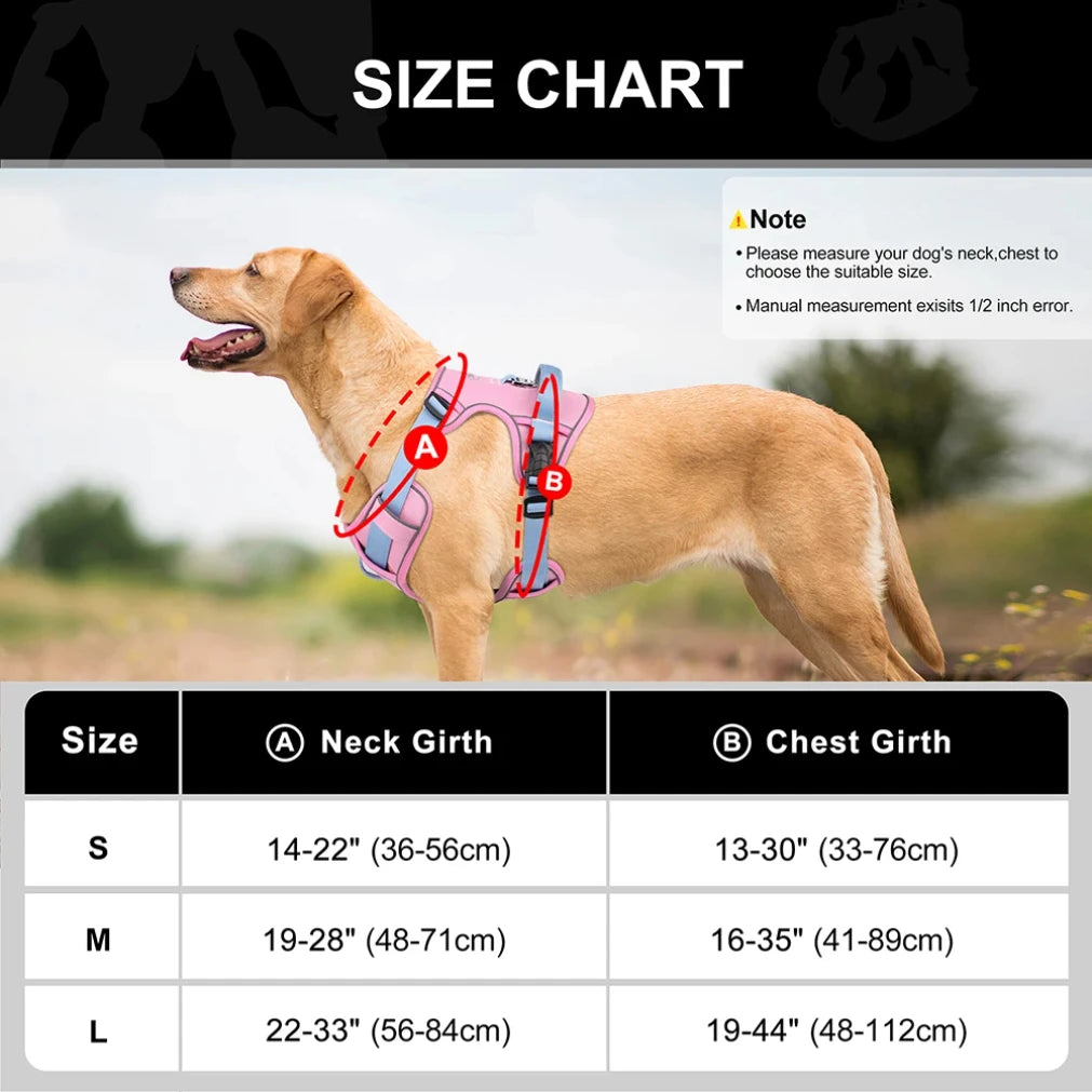 Mesh Breathable Reflective Dog Harness Vest – All Sizes