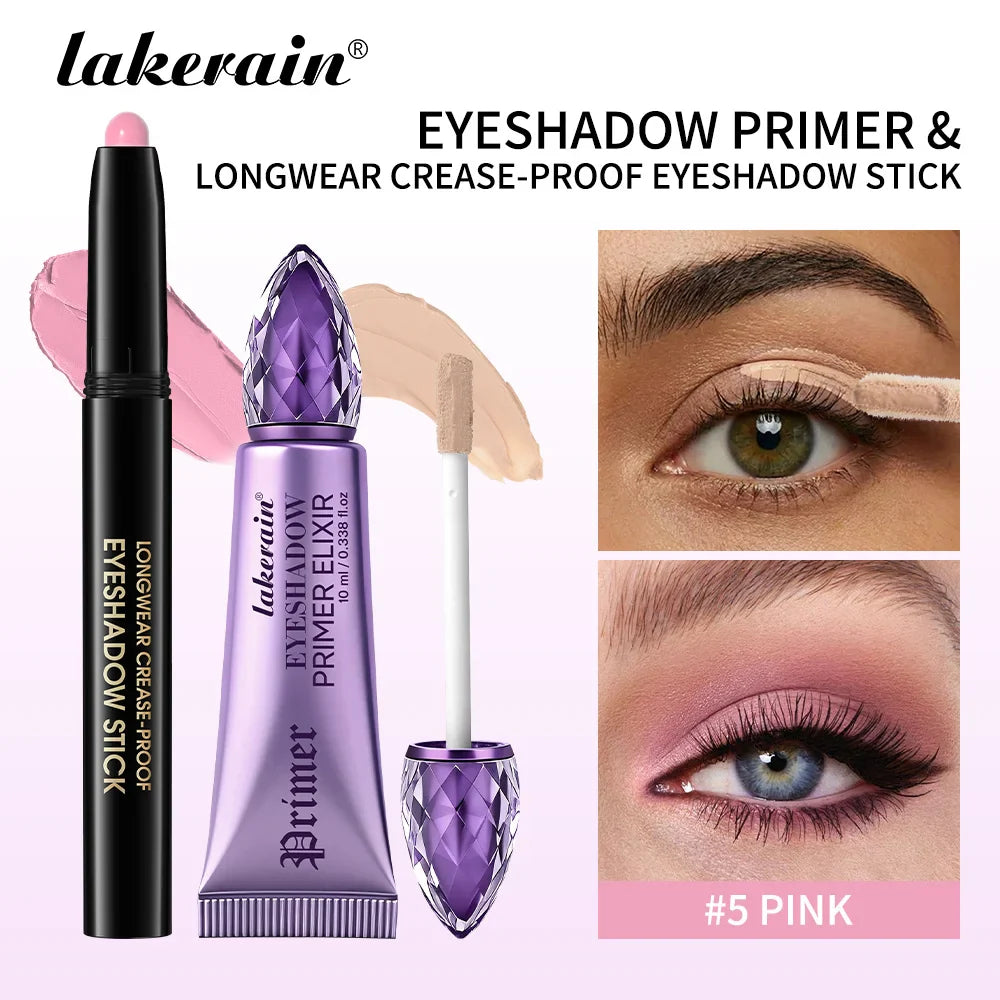 Waterproof Eyeshadow Stick & Primer Set | 11Hr Vibrant Wear