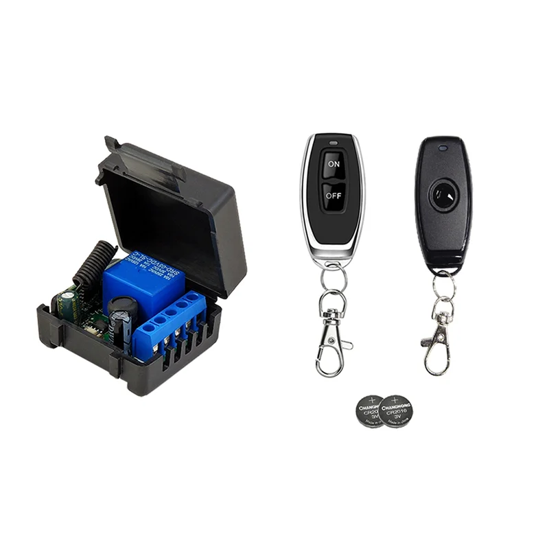 5-Pack 433MHz RF Wireless Relay Receiver DC 12V + 10 Remotes Peaceful Pleasures Health and Wellness