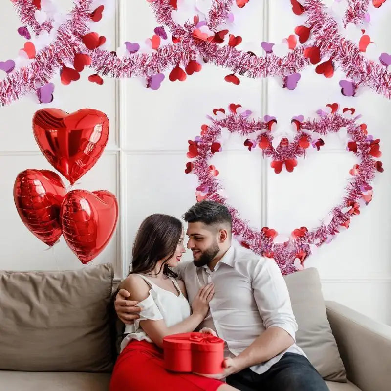 2M Valentine's Day Heart-shaped Pull-up Decorative Ribbon Wedding