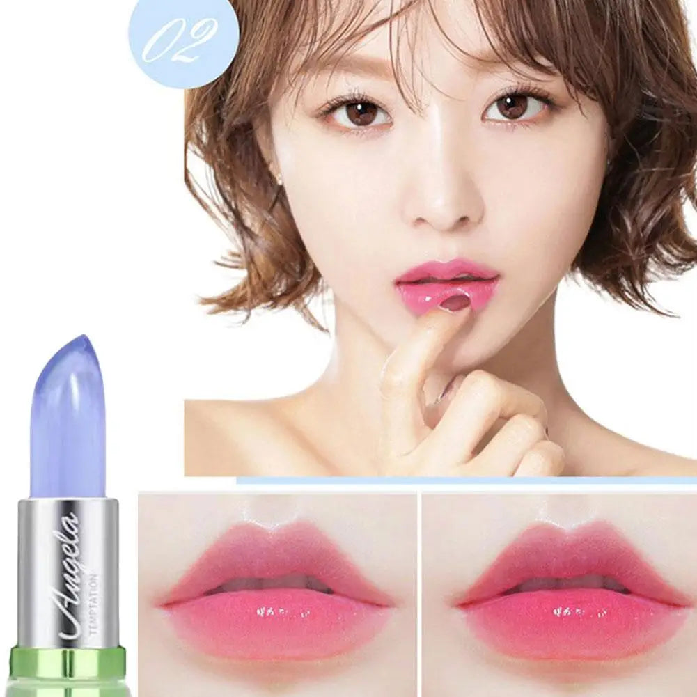 Crystal Jelly Lipstick,Magic Color Changing Lipstick, Moisturizing Temperature Color Changing Lip Gloss,Nourishing Lip Balm Peaceful Pleasures Health and Wellness