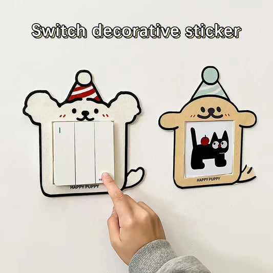 5 Sets Cute Dog Mushroom Element Switch Decorative Stickers Creative Peaceful Pleasures Health and Wellness