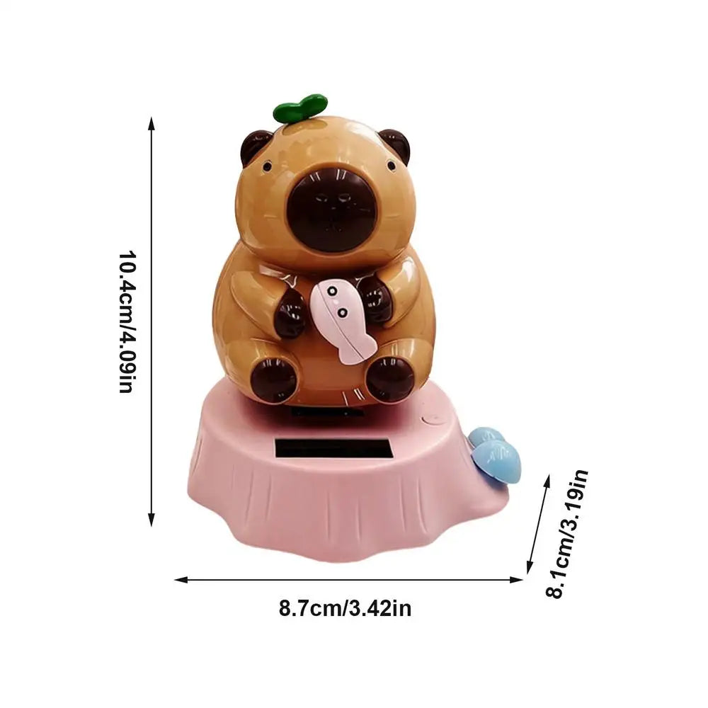 Solar Swinging Capybara Dashboard Figurine | Car & Desk Decor