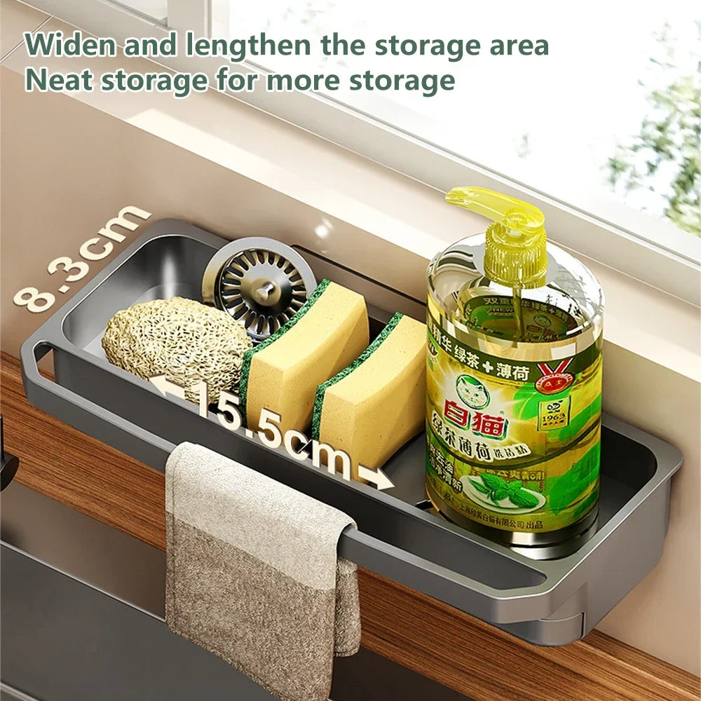 Kitchen Sink Organizer – Self-Draining Sponge & Soap Holder
