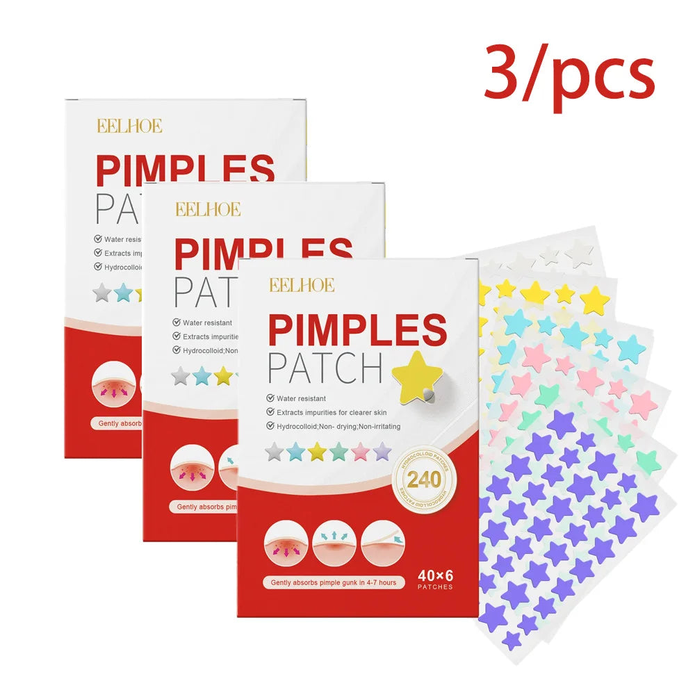 1/2/3 Box Acne Pimple Patches Star Hydrocolloid Spot Cover Face Invisible Stickers Patch Acne for Covering Zits and Blemishes Peaceful Pleasures Health and Wellness 3pcs