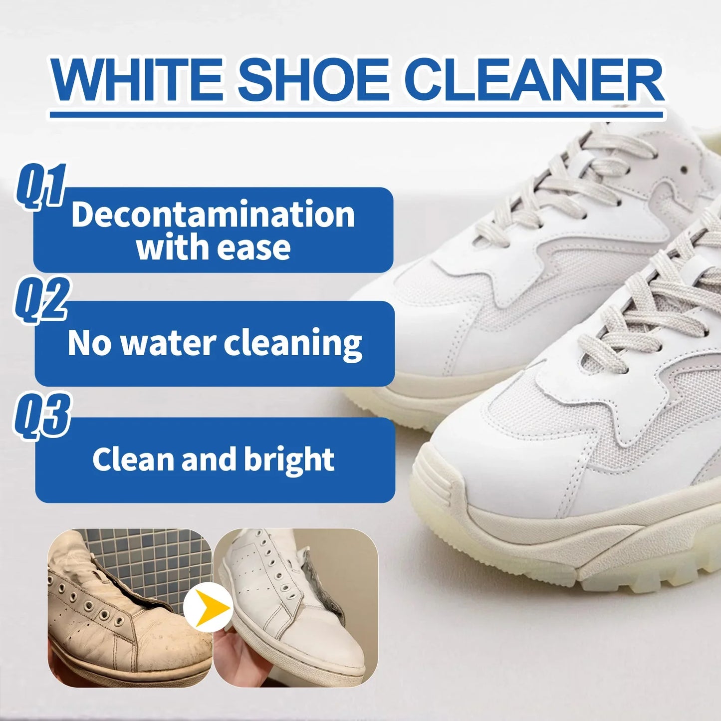 Jue Fish White Shoe Cleaner – Stain & Yellow Edge Remover