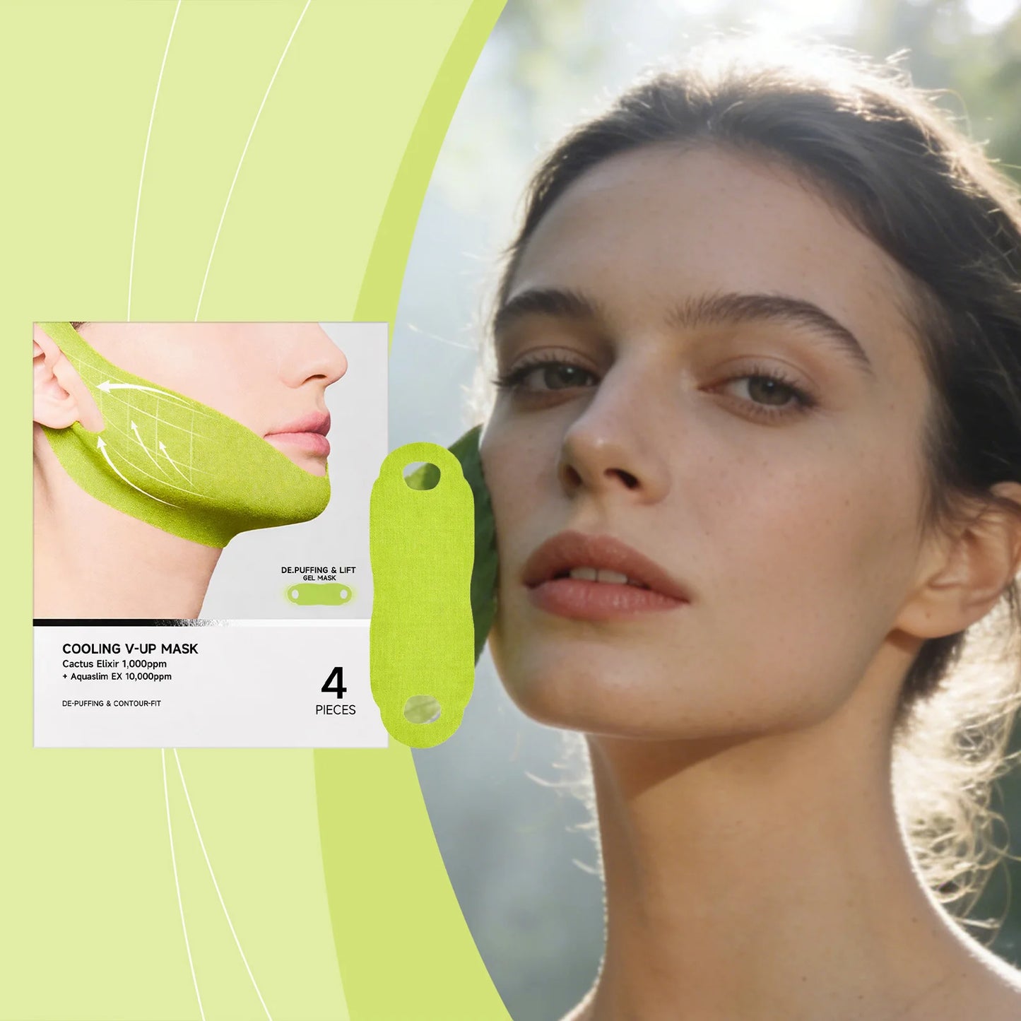 V-Shape Chin Lift Patch – Jawline Contour & De-Puff Mask