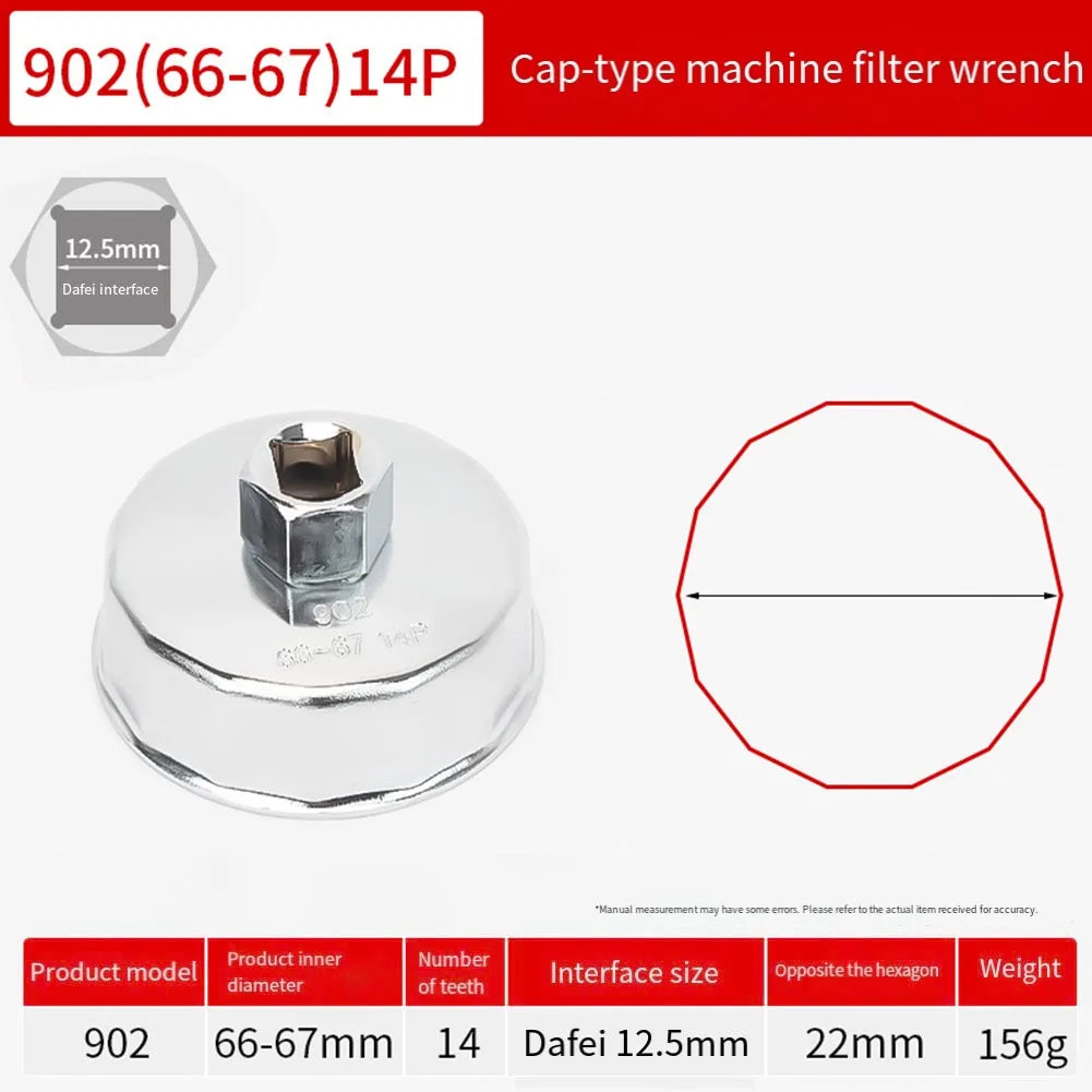 64–89mm Oil Filter Removal Wrench | 1/2" Square Drive Tool