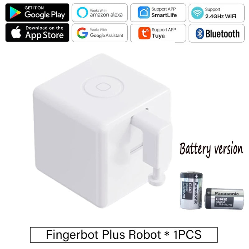 Tuya Finger Robot Zigbee/Bluetooth Fingerbot Plus CR2 battery version Robot Button Pusher Switch Bot Work With Smart Life App Peaceful Pleasures Health and Wellness A Bluetooth batteryW