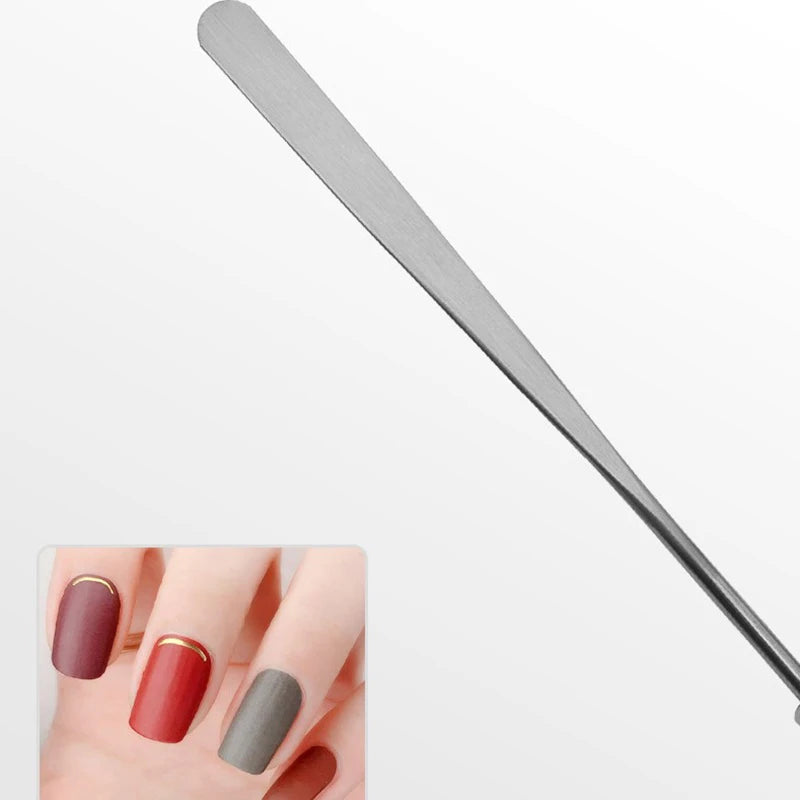 Nail Art Eye Shadow Cream Stirring Rod Stainless Metal Gel Stirring Tool Spatula Pin Nail Accesories And Pigments Mixing Tools Peaceful Pleasures Health and Wellness