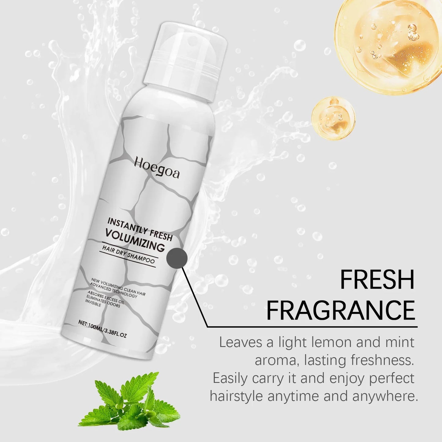 HOEGOA Dry Shampoo Spray – Oil Control, Volume & Anti-Frizz