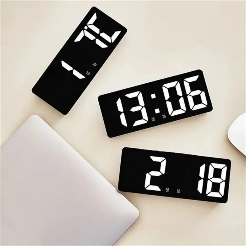 Large LED Digital Alarm Clock | Mirror Display & Snooze LED Alarm Clock Peaceful Pleasures Health and Wellness