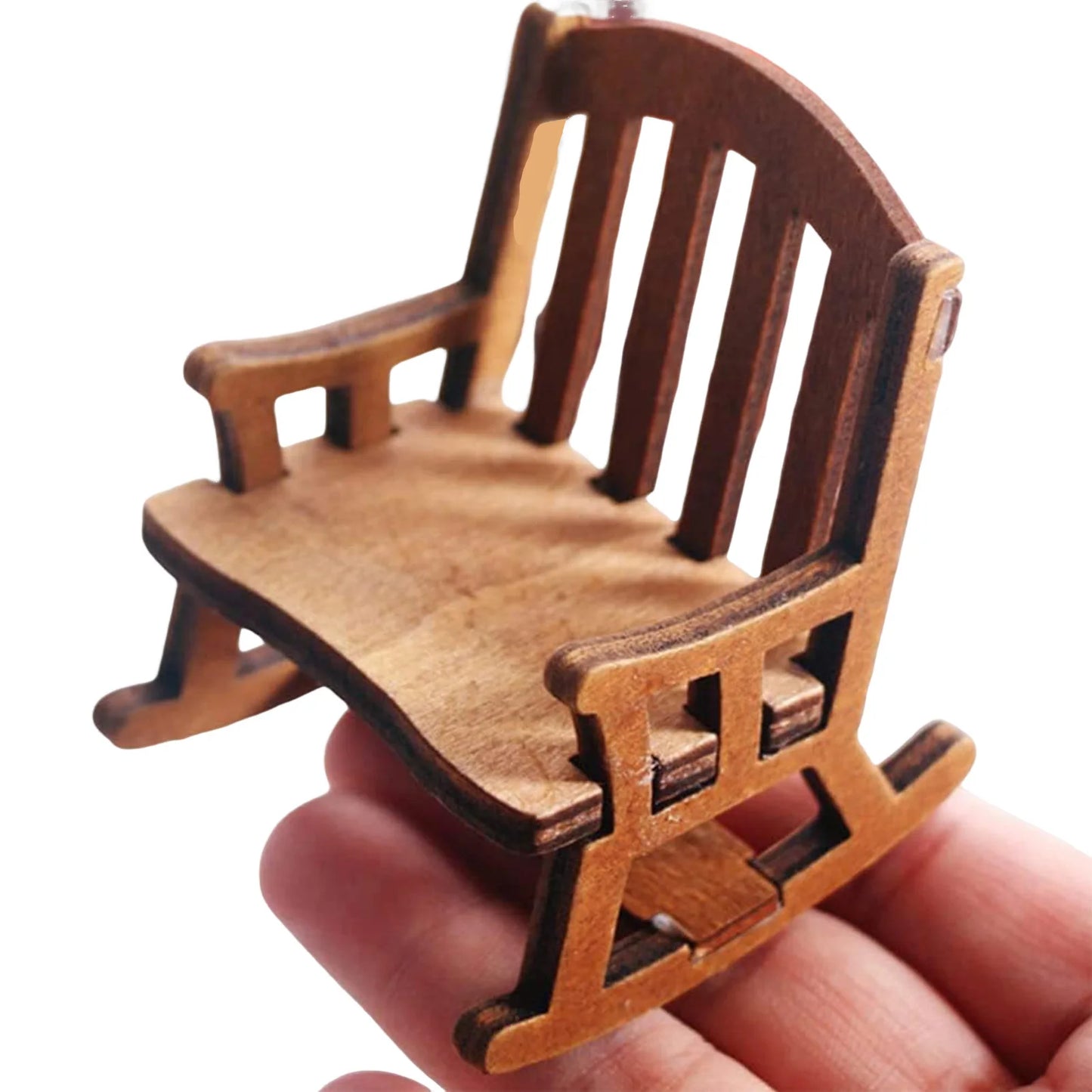 Christmas Doll House Chair Ornament Vintage Miniature Model Chairs for Xmas Living Room Partys Gifts Decor Peaceful Pleasures Health and Wellness