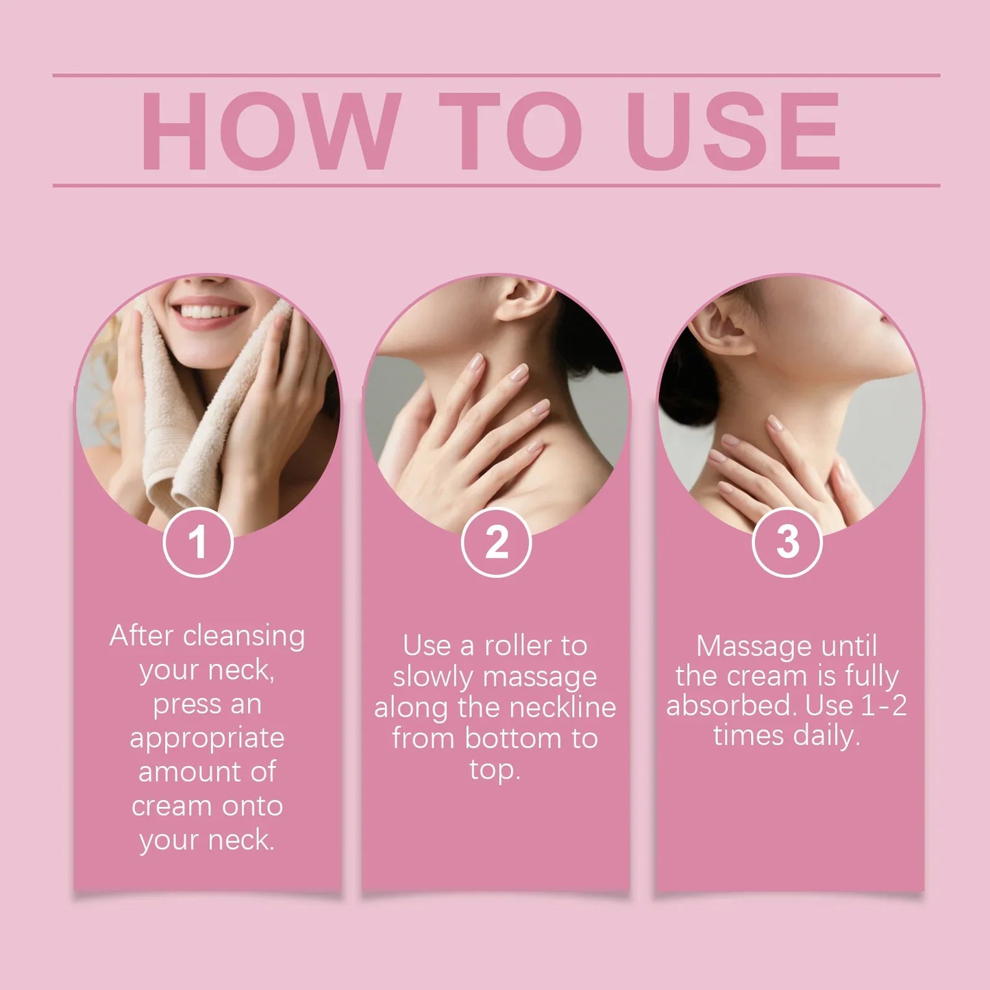 Neck Cream with Roller Massager – Moisturizing Neck Skincare