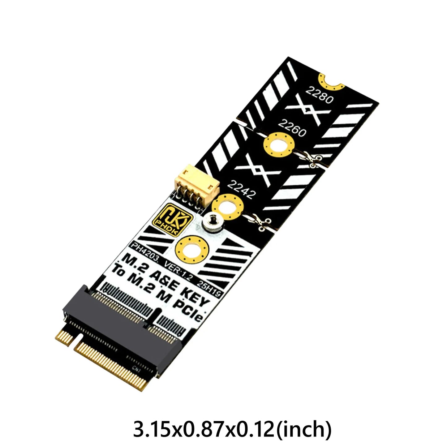 M.2 A+E Key to M Key Adapter Card for Wifi Slot to NVMe SSD Interface Expansion Board for PC Storage Modification Device Peaceful Pleasures Health and Wellness