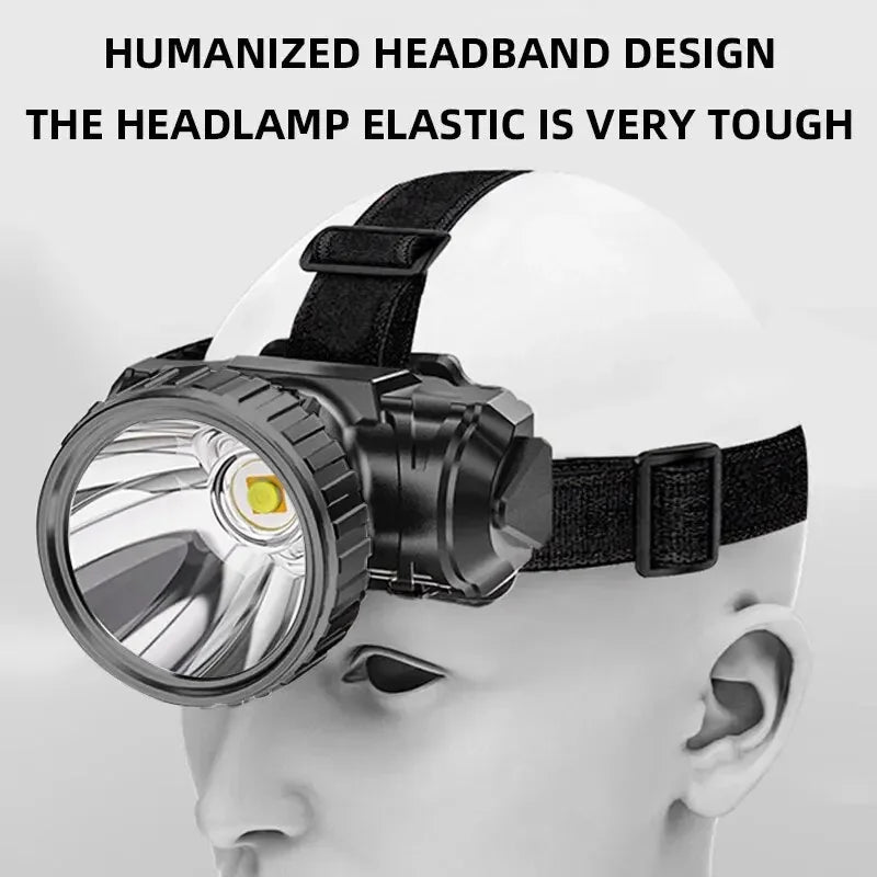 5-Head LED Headlamp | USB Rechargeable Waterproof Fishing Light