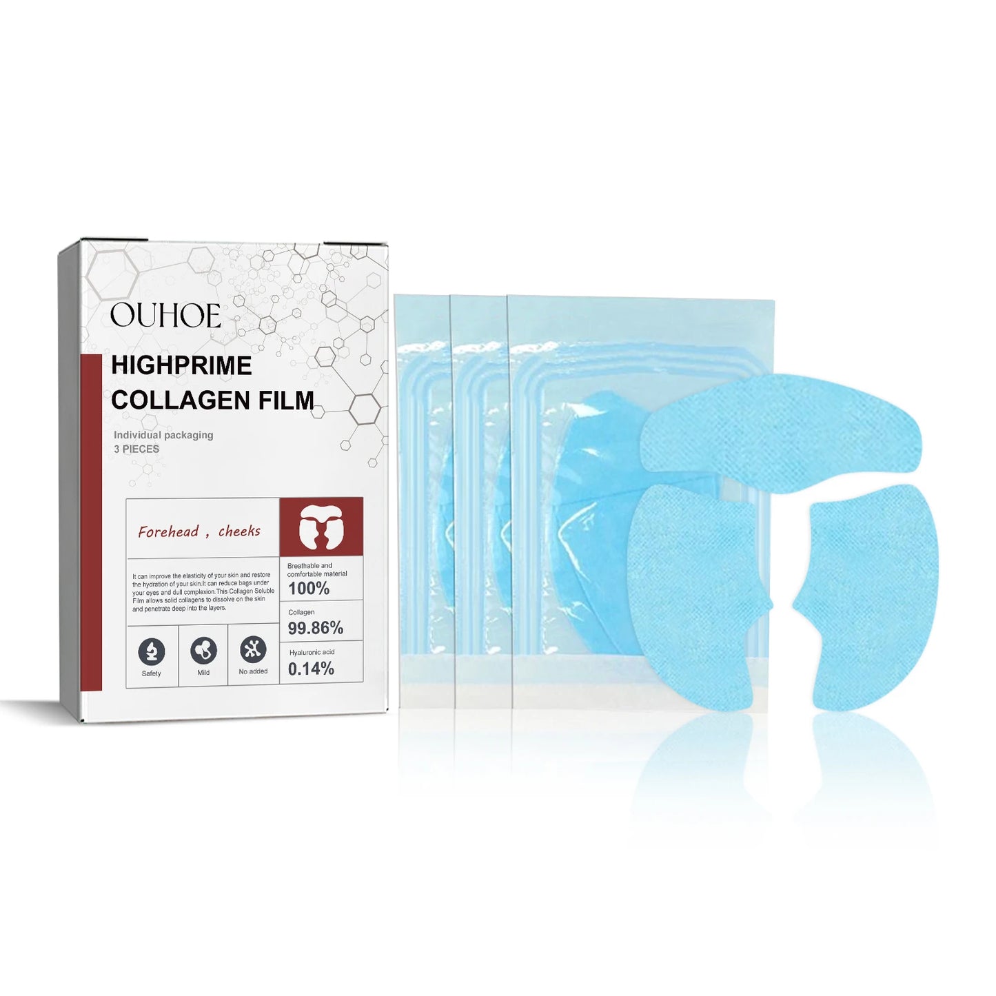 Collagen Membrane Facial Mask – Anti-Aging Wrinkle Patches Peaceful Pleasures Health and Wellness 3Pcs