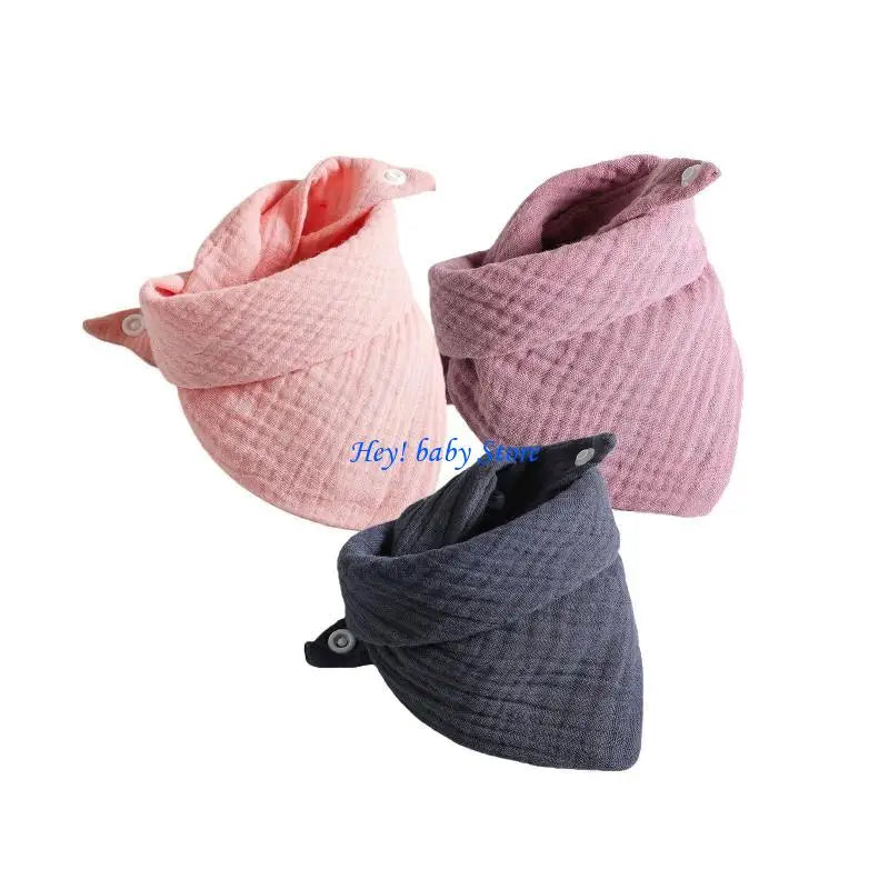 3-Pack Baby Bandana Drool Bibs | Soft Cotton Triangle Scarves