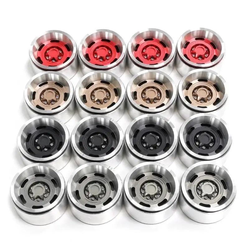 1.9" Metal Beadlock Wheel Rims for 1/10 RC Crawler – 4 Pack