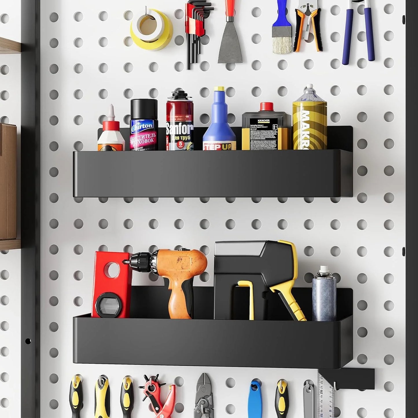 2-Pack Magnetic Spice Rack & Fridge Shelf Organizer