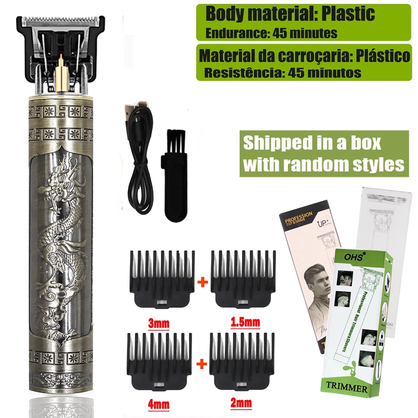 OHS T9 Electric Hair Clipper & Beard Trimmer – 0mm Barber