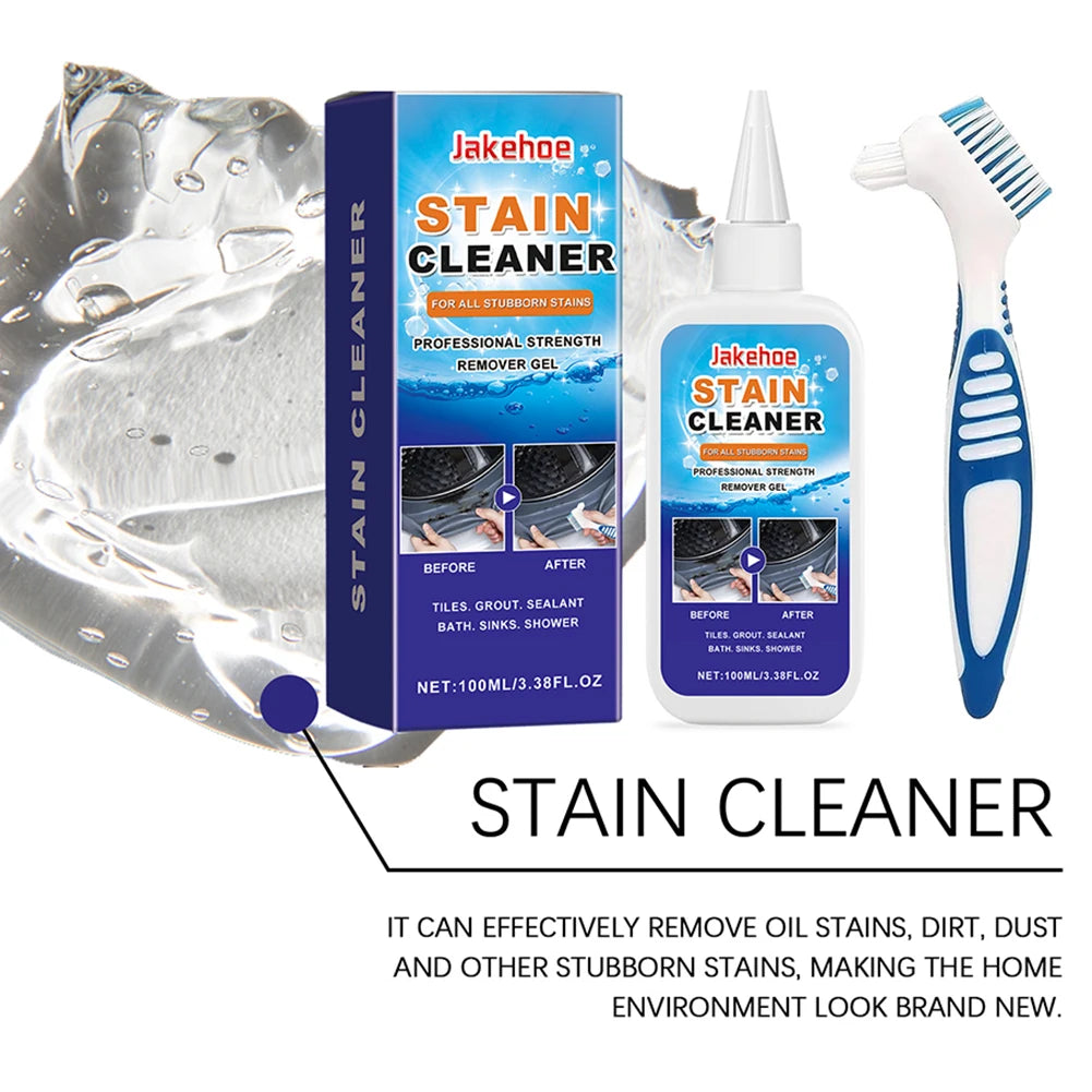 Household Stain Removing Gel Grout Cleaner For Tiles Grout Sealant Bathroom Kitchen Sinks Powerful Cleaning Agents With Brush Peaceful Pleasures Health and Wellness