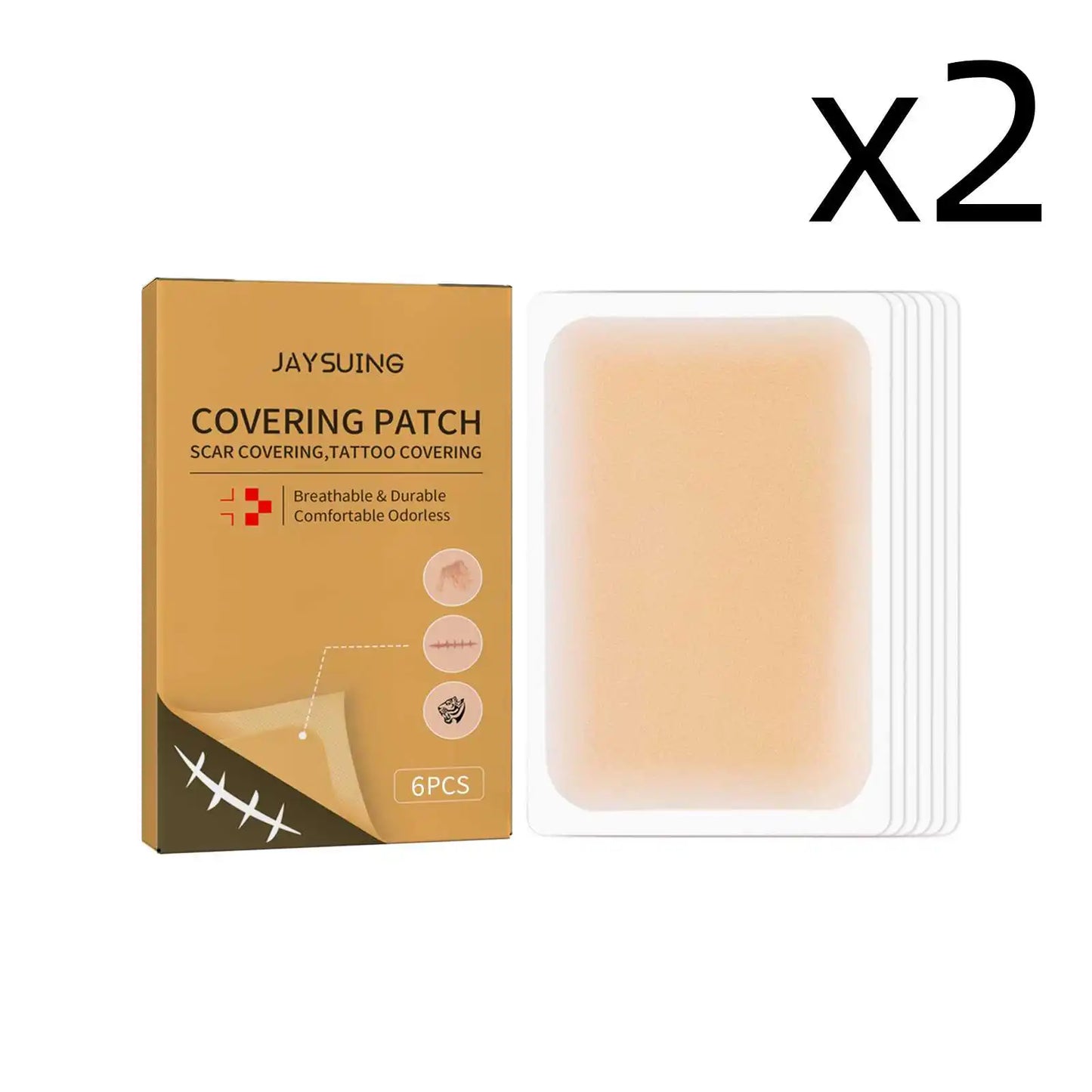 Jaysuing Scar & Tattoo Cover Patches – Waterproof Concealer
