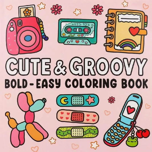Adult Coloring Book Stress Relief Relaxation Art Therapy Cute Designs Peaceful Pleasures Health and Wellness WHITE