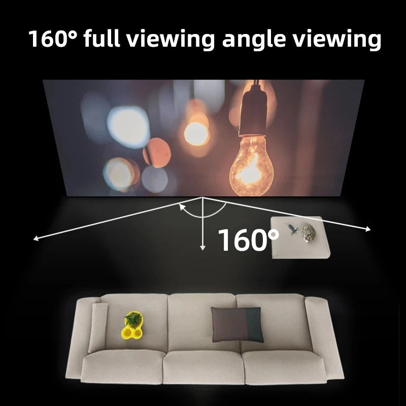 ZHNUWIE Projector Screen White Grid Anti-Light 16:9 Projection Screen For Home 72 84 100 120 133 Inch Portable Reflective Cloth Peaceful Pleasures Health and Wellness