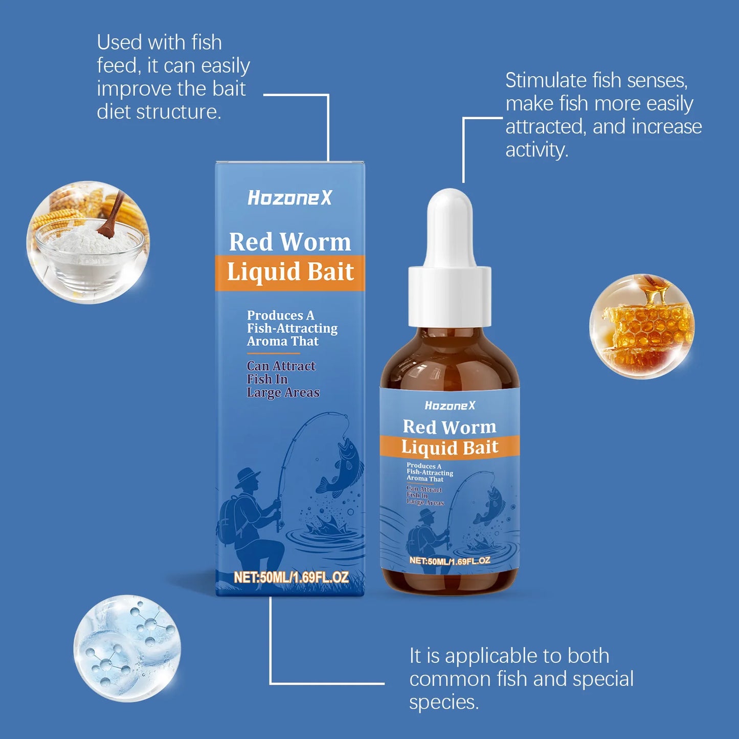 Super Concentrated Fish Attractant Liquid Bait Additive 50ml