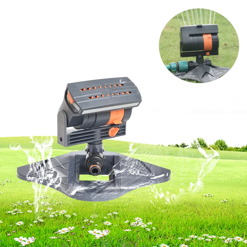 Rotating Lawn Sprinkler | 16-Nozzle Adjustable Garden Watering Peaceful Pleasures Health and Wellness