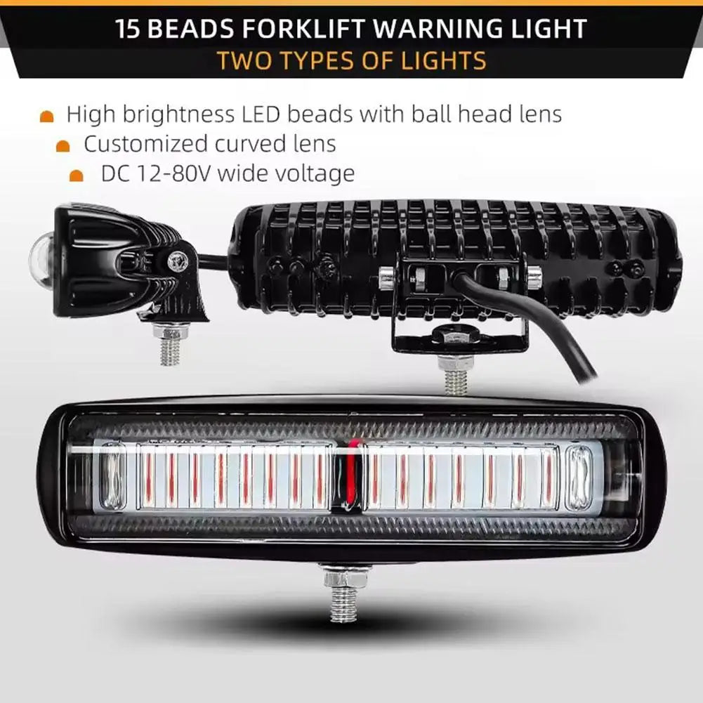 30W Forklift LED Warning Light | 15 LED Danger Zone Safety Lamp
